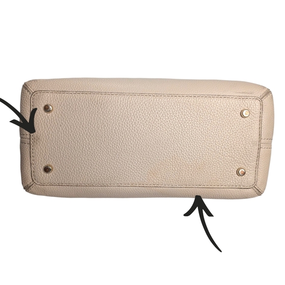 Kate Spade New York Jackson Street Lottie Crossbody Satchel Cream Taupe Bag - Picture 12 of 16